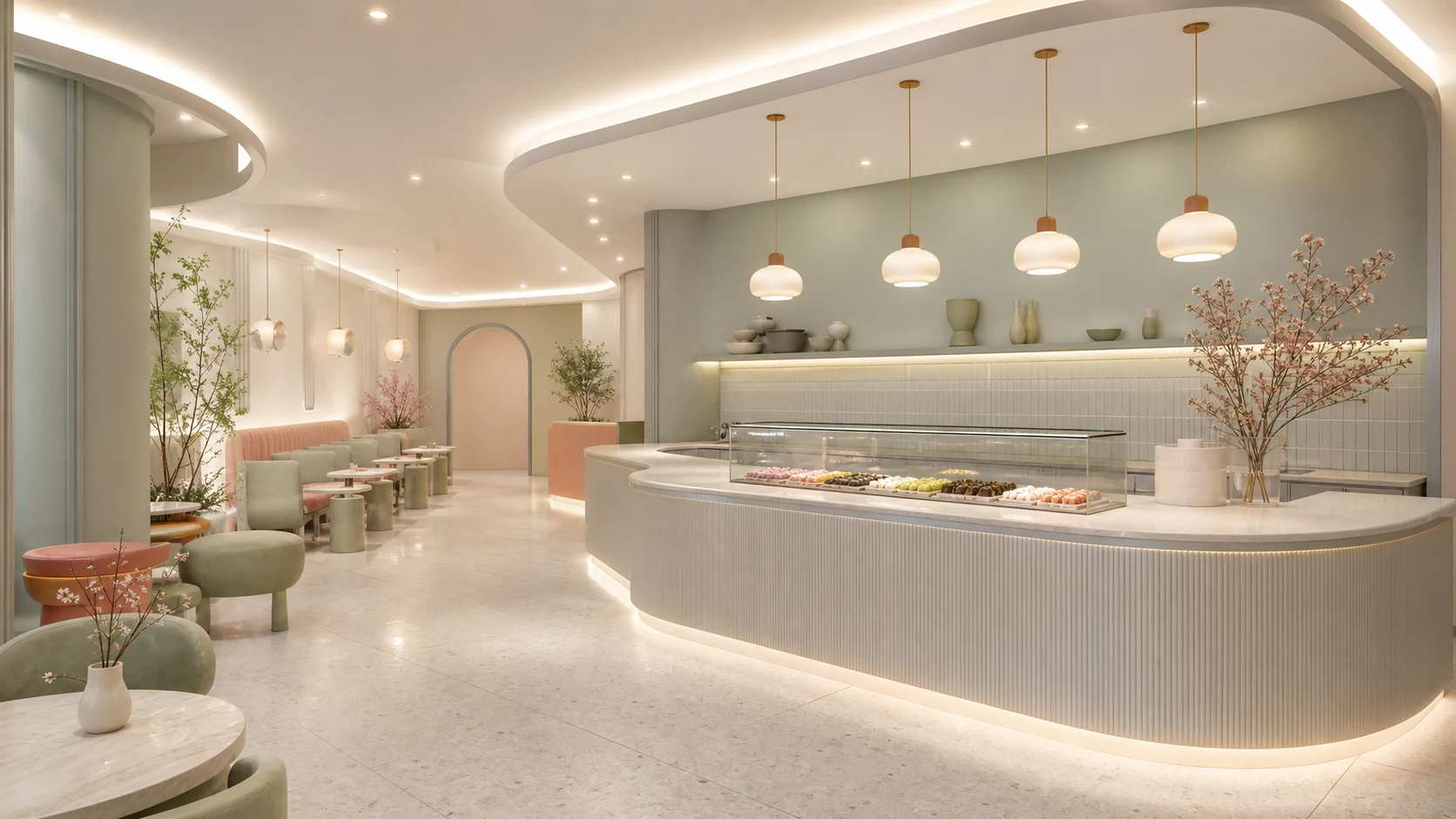 NEO SALON の店内カウンター